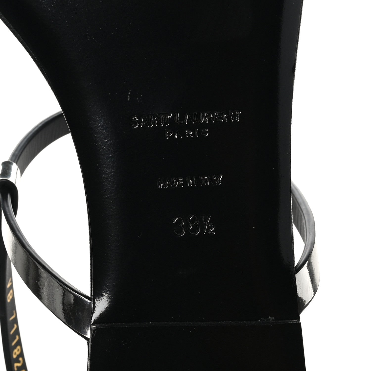 Saint Laurent Reflex Soft Lambskin Cassandra Iota 05 Sandals 38.5 Argento 9 of 10