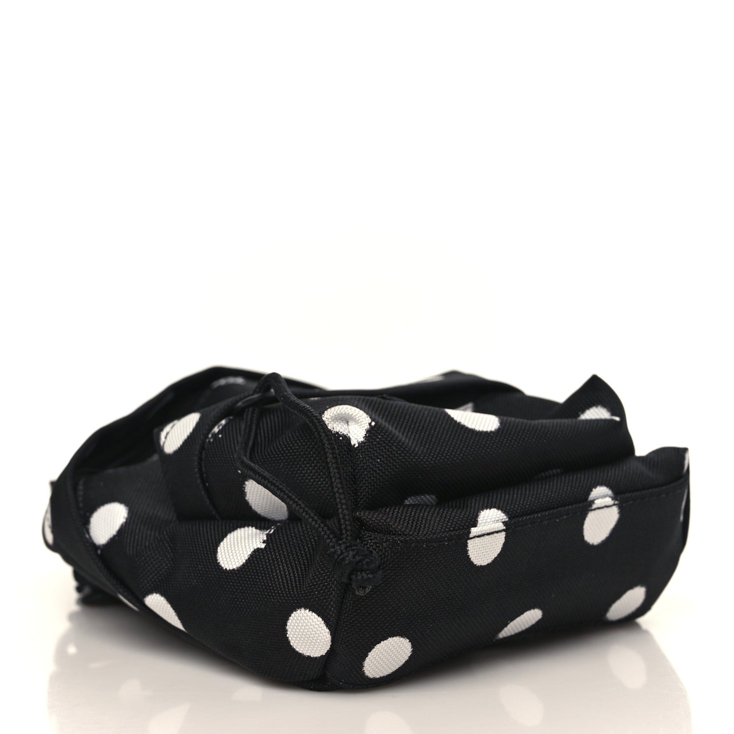Recycled Casual Nylon Spray Polka Dots Mini Explorer Crossbody Backpack Black White