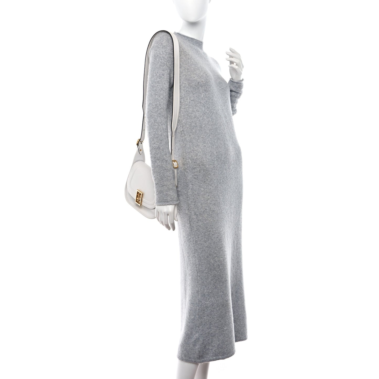 Small Classic Grain Small Sadie Satchel White