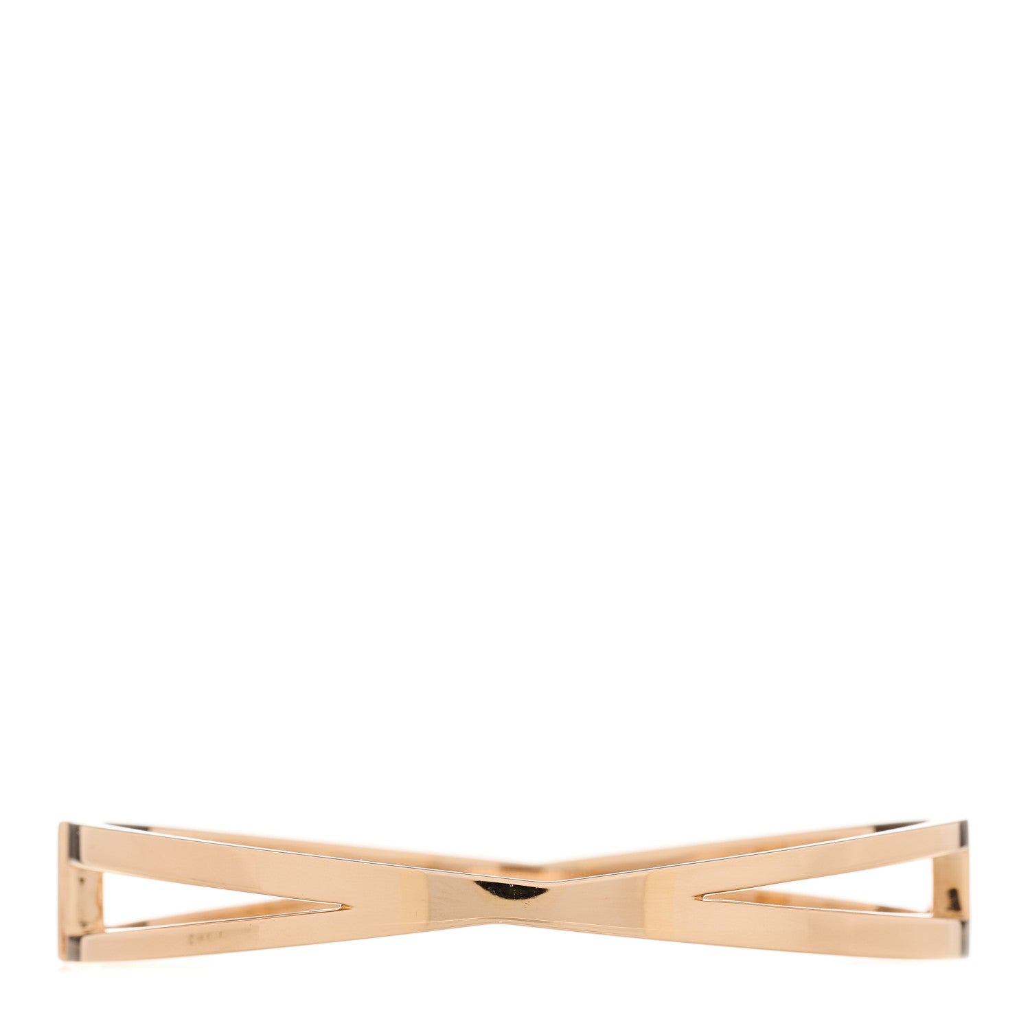 Tiffany 18K Rose Gold Diamond Atlas X Narrow Hinged Bangle Bracelet 2 of 4