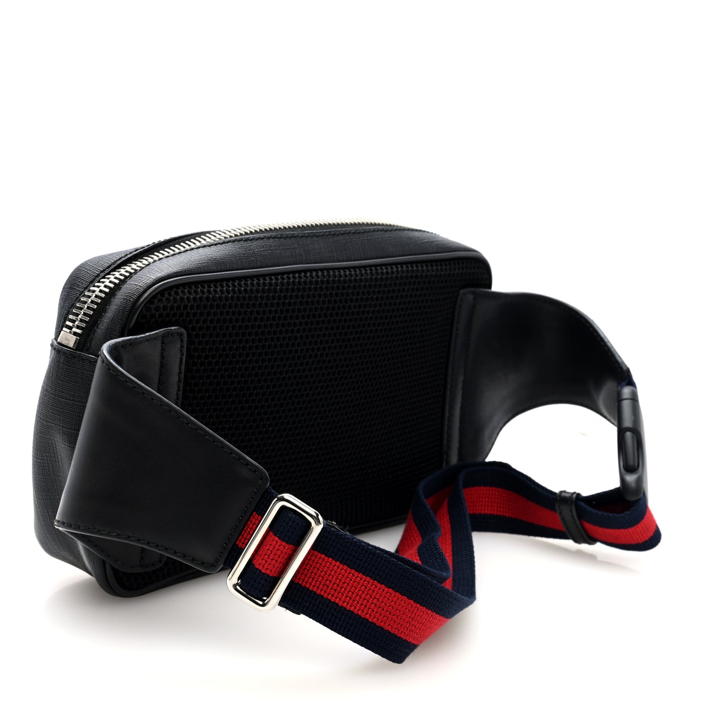 Soft GG Supreme Monogram Web Belt Bag Black Grey
