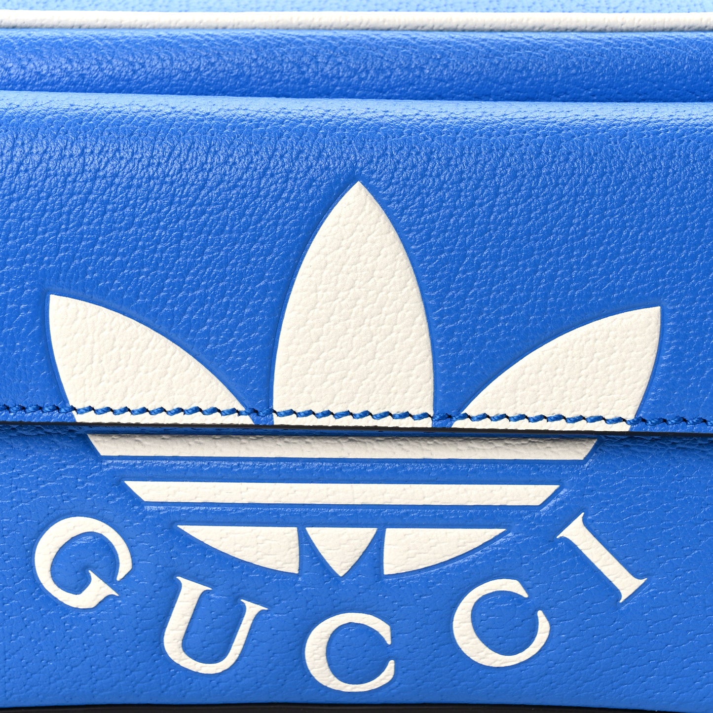 X ADIDAS Textured Dollar Calfskin Belt Bag Blue