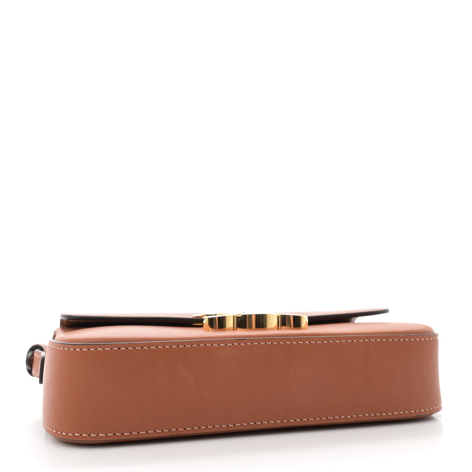 Celine Shiny Calfskin Triomphe Shoulder Bag Tan 4 of 12