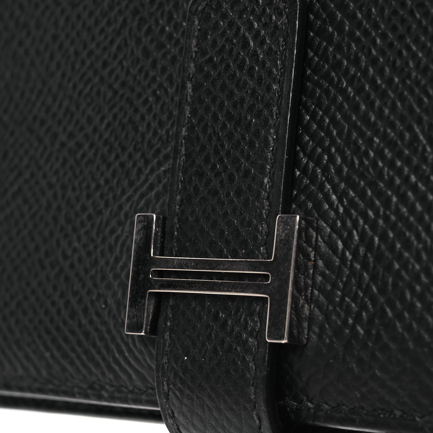 Hermes Epsom Bearn Compact Wallet Black 10 of 13