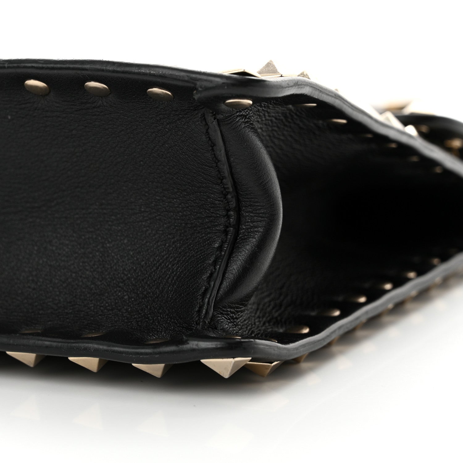 Valentino Garavani Calfskin Rockstud Crossbody Messenger Bag Black 9 of 13