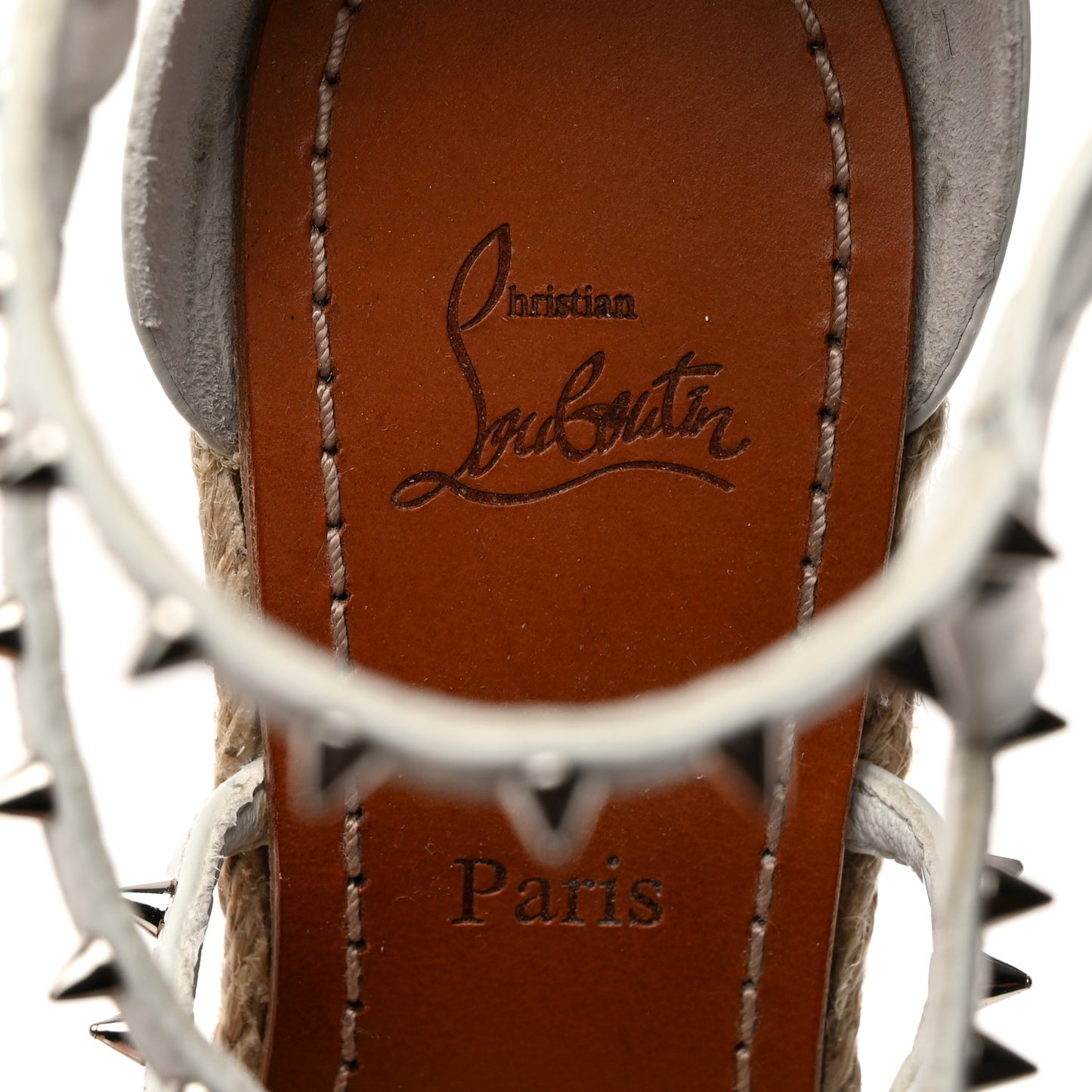 Calfskin Chocazeppa Spikes 120 Platform Wedge Sandals 35 Bianco