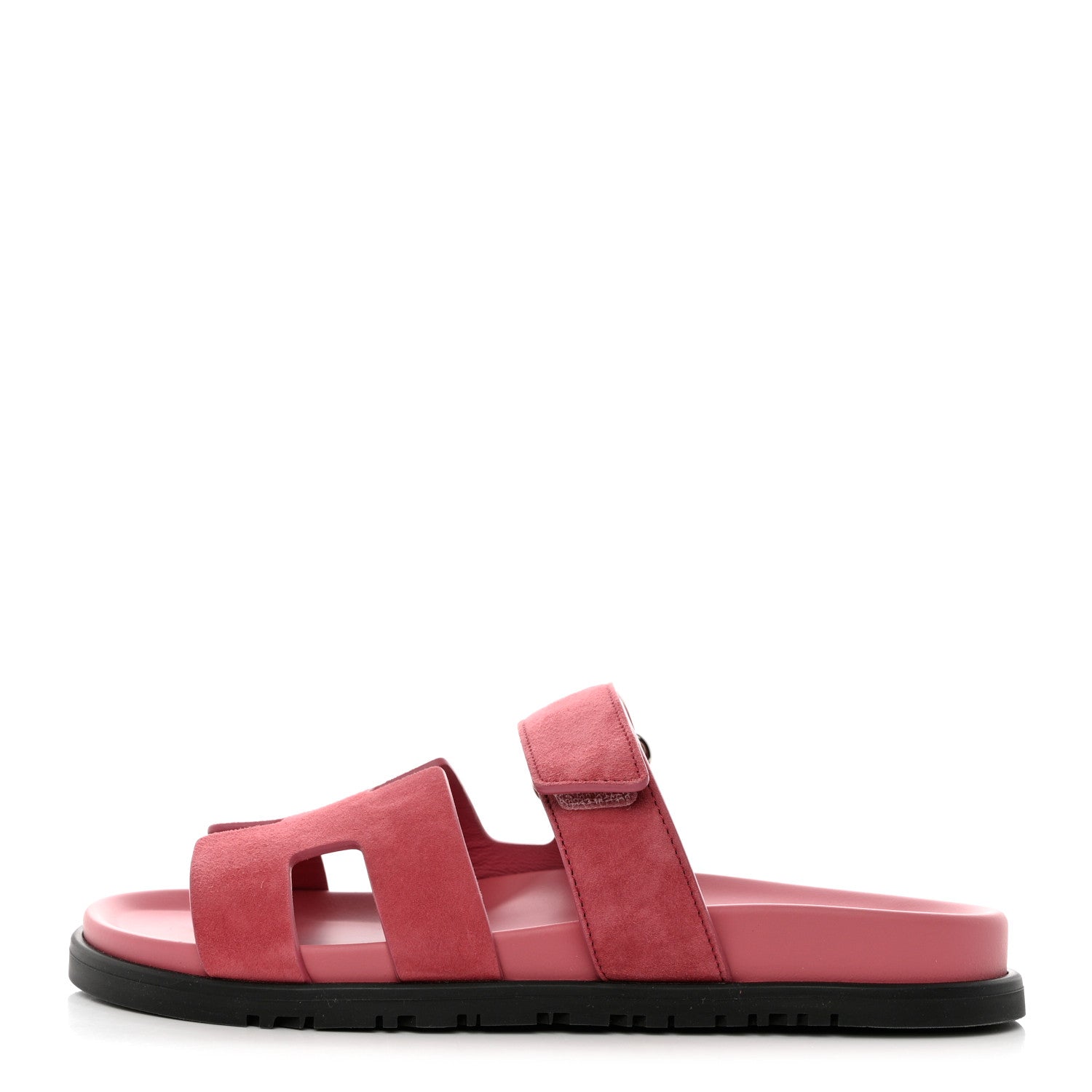 Hermes Suede Goatskin Womens Chypre Sandals 38 Rose Aphrodite 1 of 9