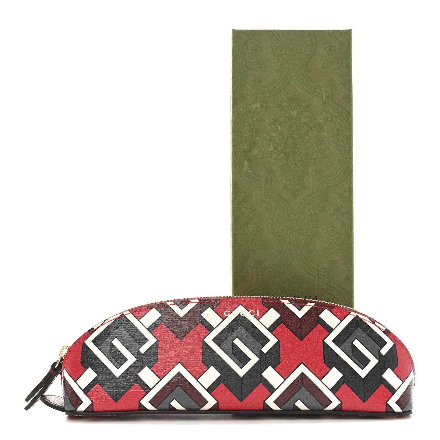 Shangai Calfskin Geometric G Pencil Case Multicolor