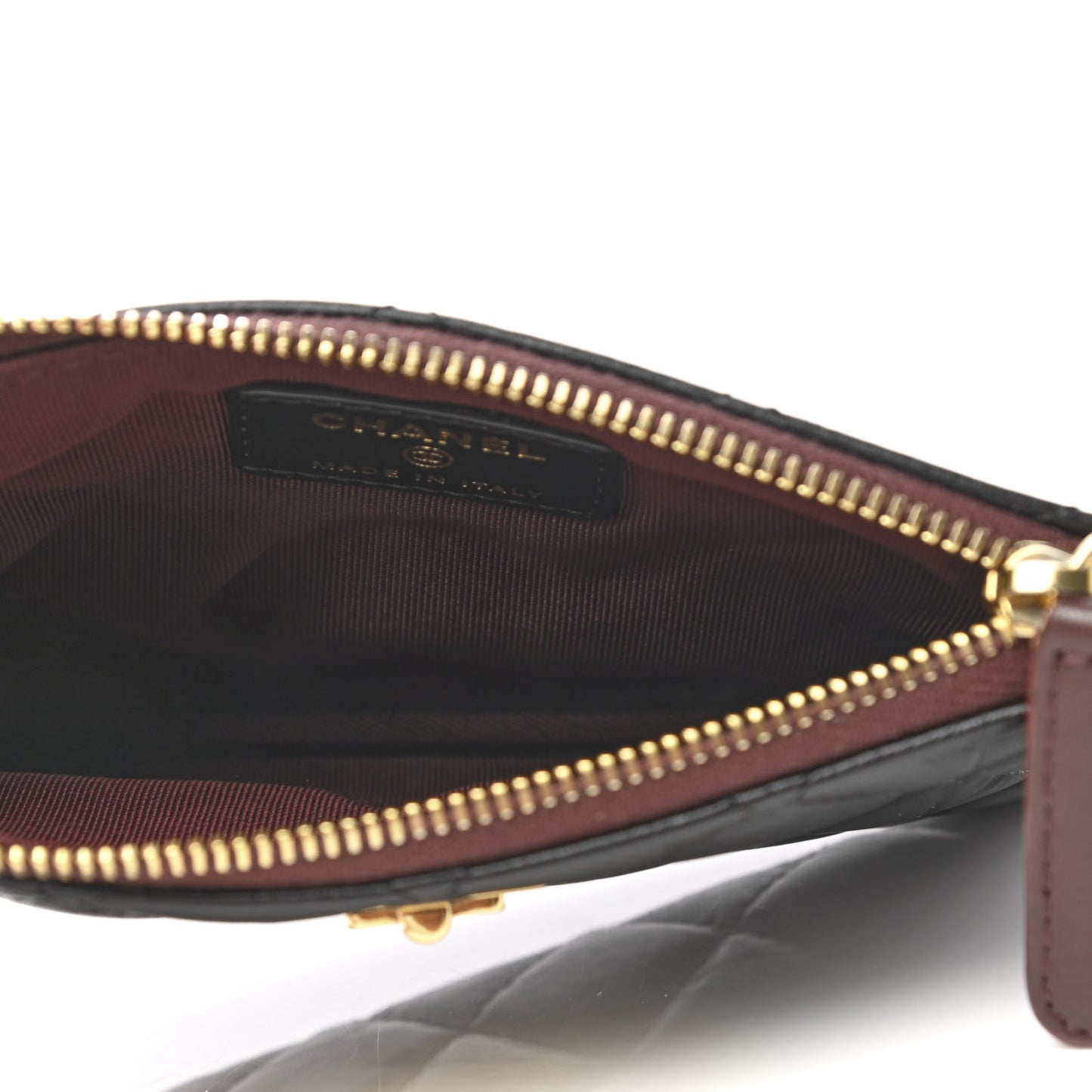 Aged Calfskin Quilted Small Reissue Cosmetic Case Black