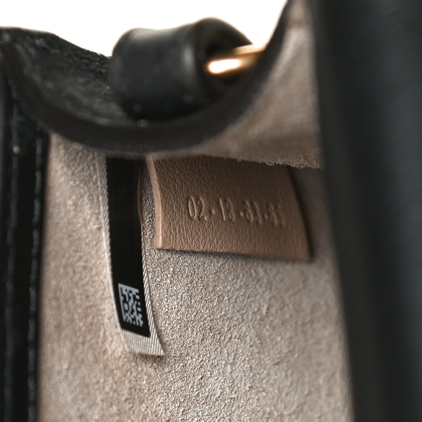 Calfskin Suede Medium Nile Bracelet Bag Black