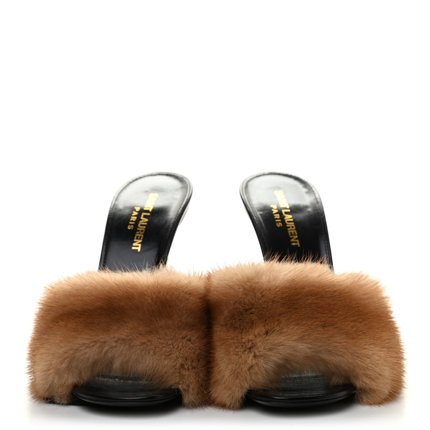 Mink Calfskin Roy Mule Sandals 39 Tan