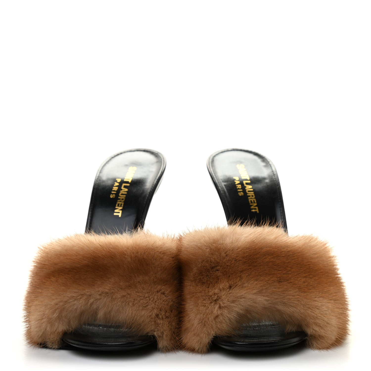 Saint Laurent Mink Calfskin Roy Mule Sandals 39 Tan 2 of 8