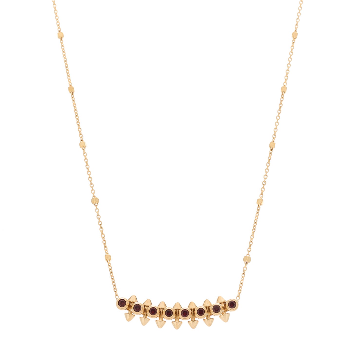 18K Pink Gold Garnet Clash de Cartier Necklace