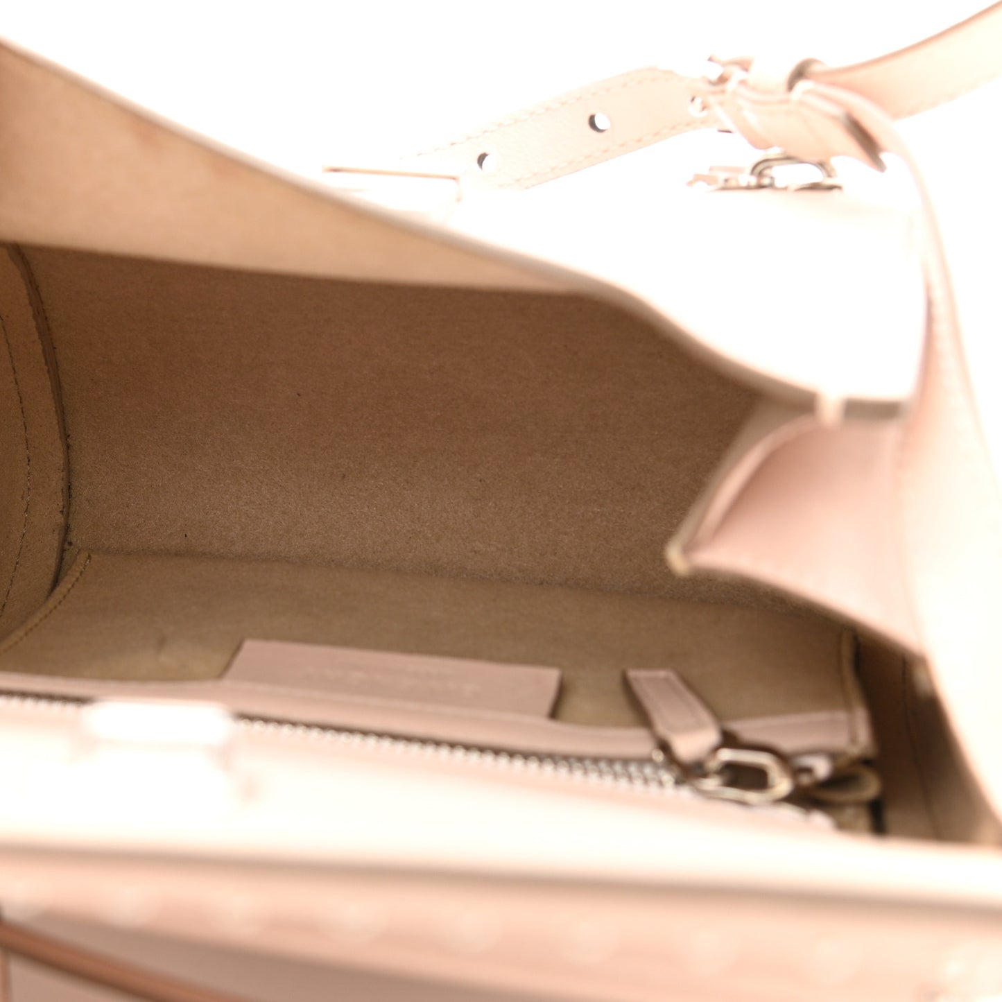Calfskin Studded Mini Pandora Box Crossbody Bag Nude Pink
