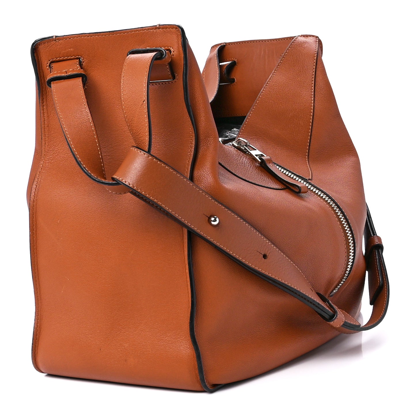Calfskin Medium Hammock Shoulder Bag Tan