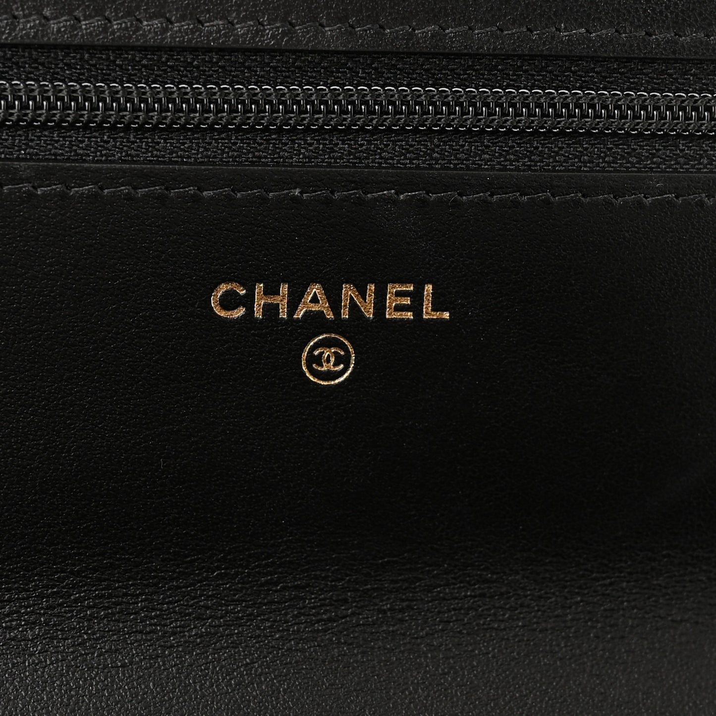 Goatskin Quilted Chanel 19 Wallet On Chain WOC Black