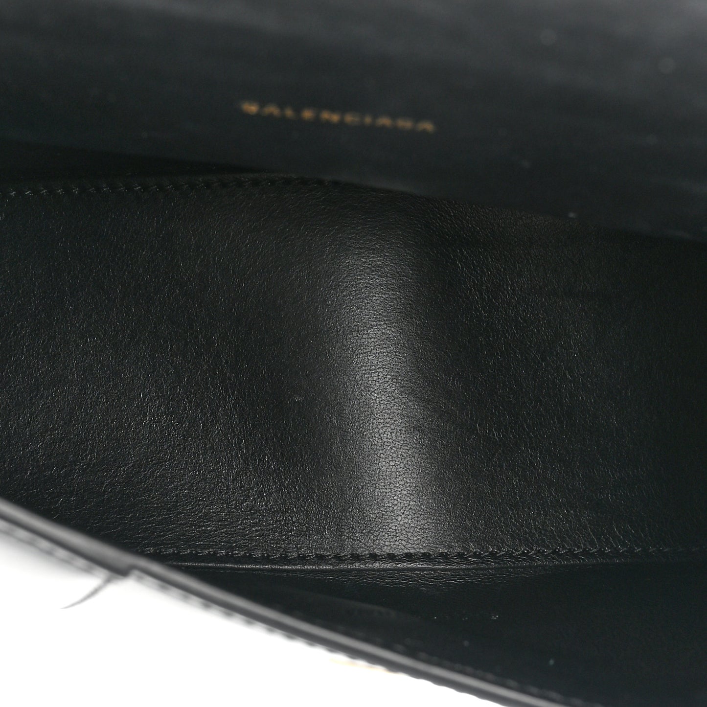 Shiny Box Calfskin Hourglass Top Handle Bag XS Black