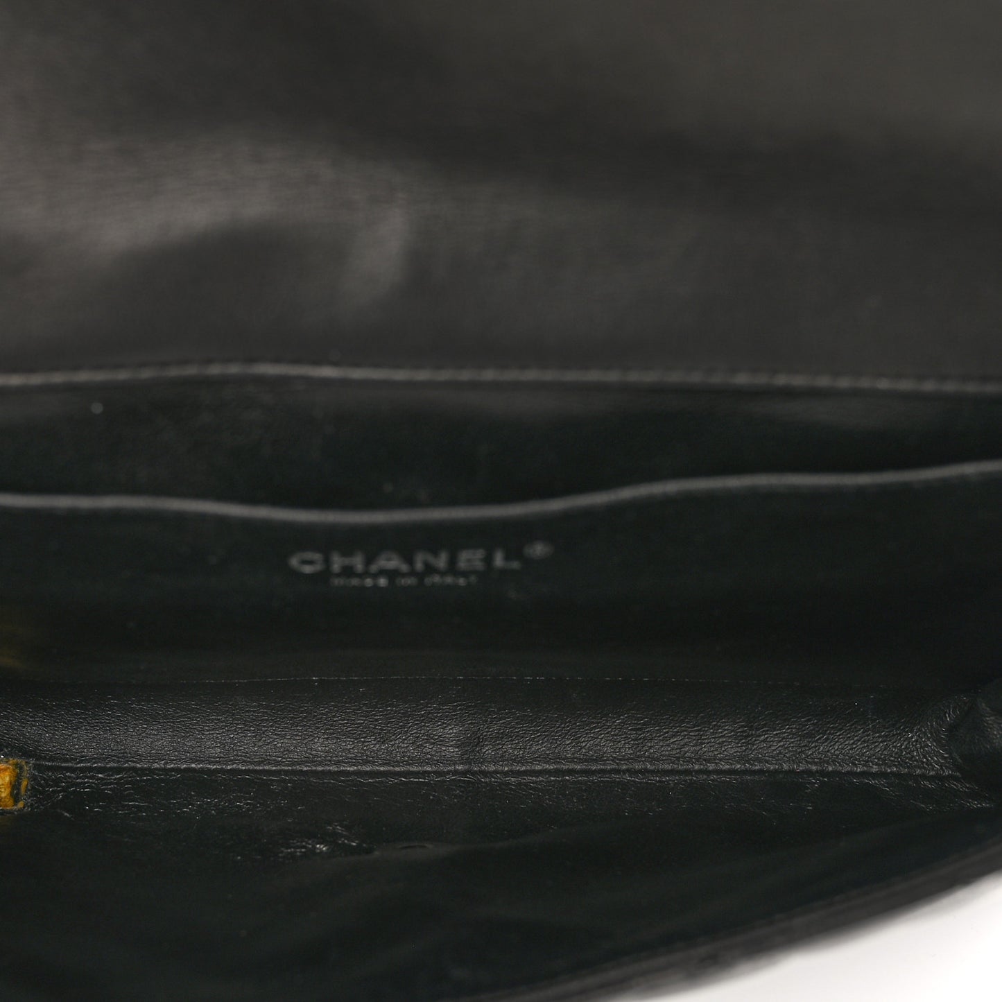 Lambskin Quilted Clutch With Chain Flap Black