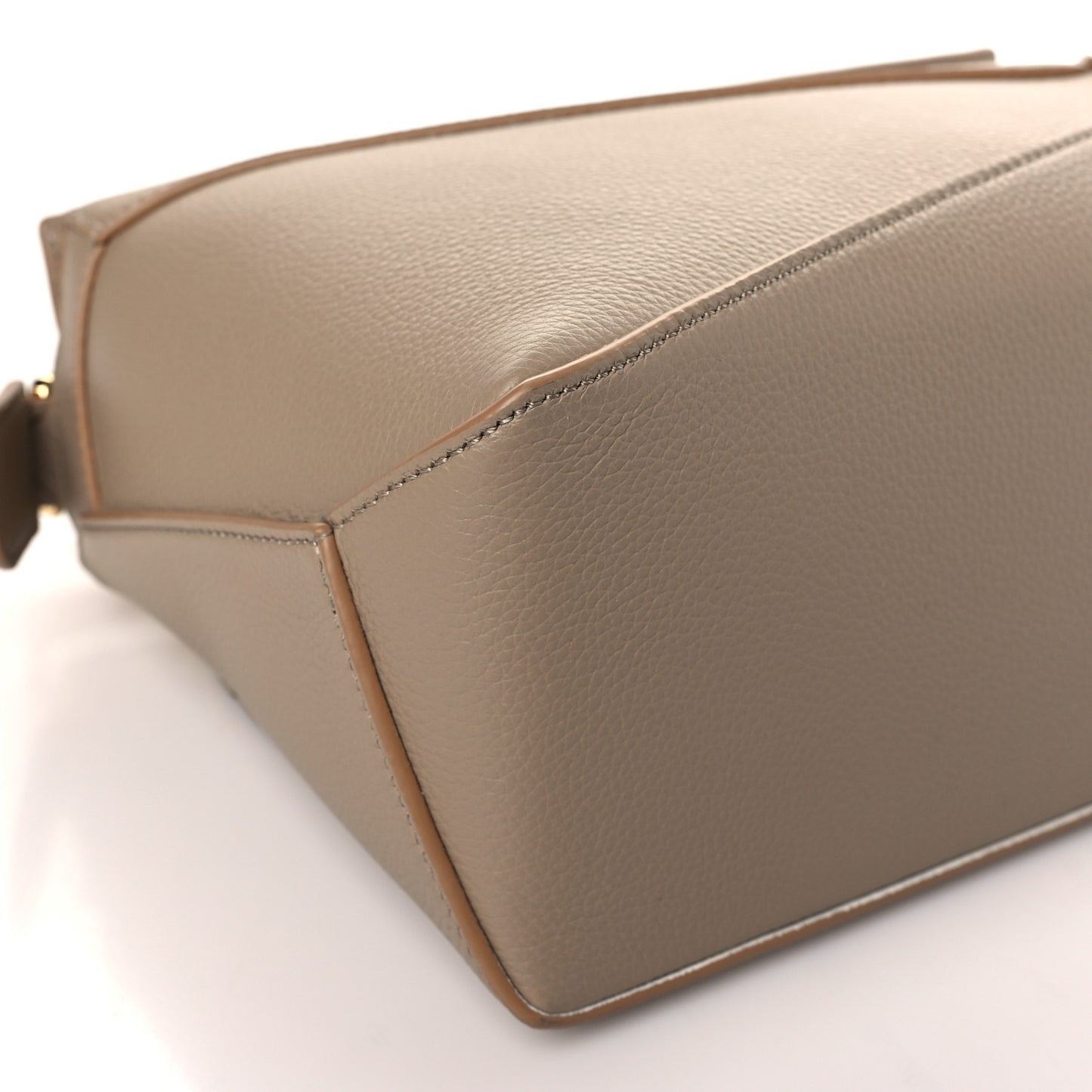 Grained Calfskin Small Puzzle Edge Bag Sand