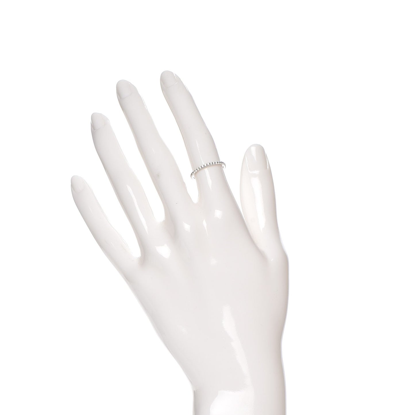 18K White Gold Diamond Metro Ring 48 4.5