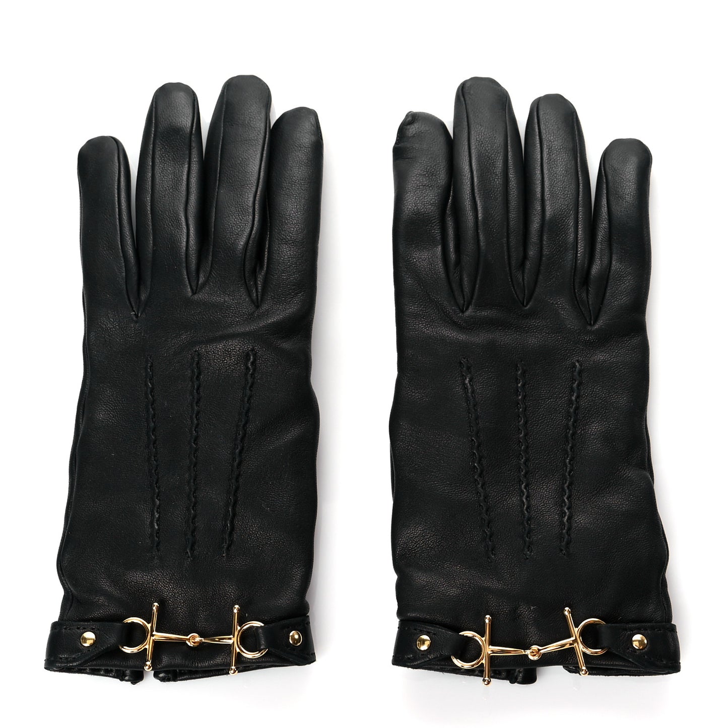 Lambskin Cashmere Voltige Gloves 7 Black
