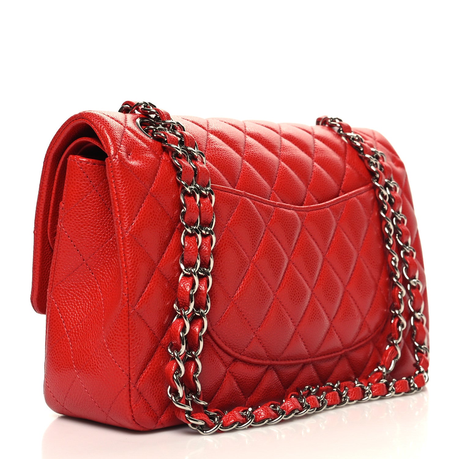 Chanel Caviar Quilted Medium Double Flap Red 3 of 10