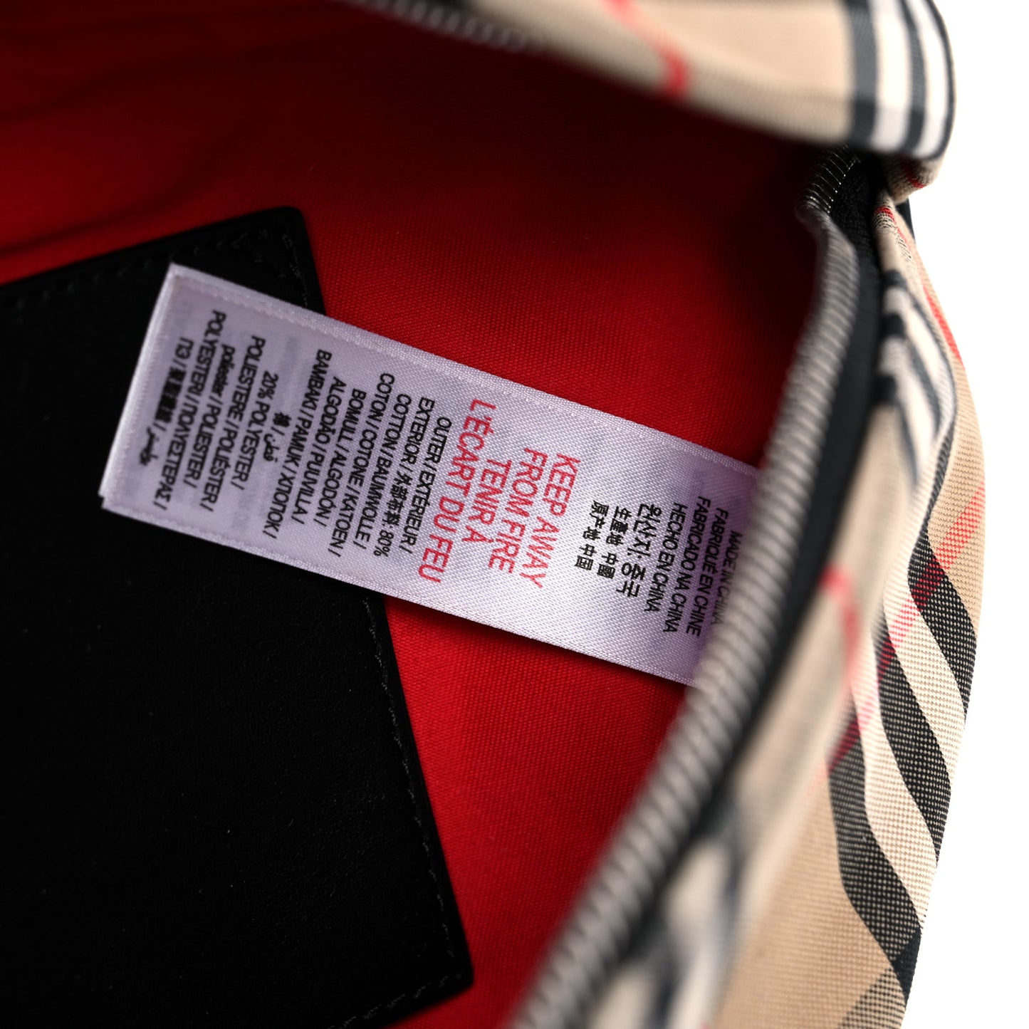 Nylon Vintage Check Medium Sonny Bum Bag Archive Beige Black