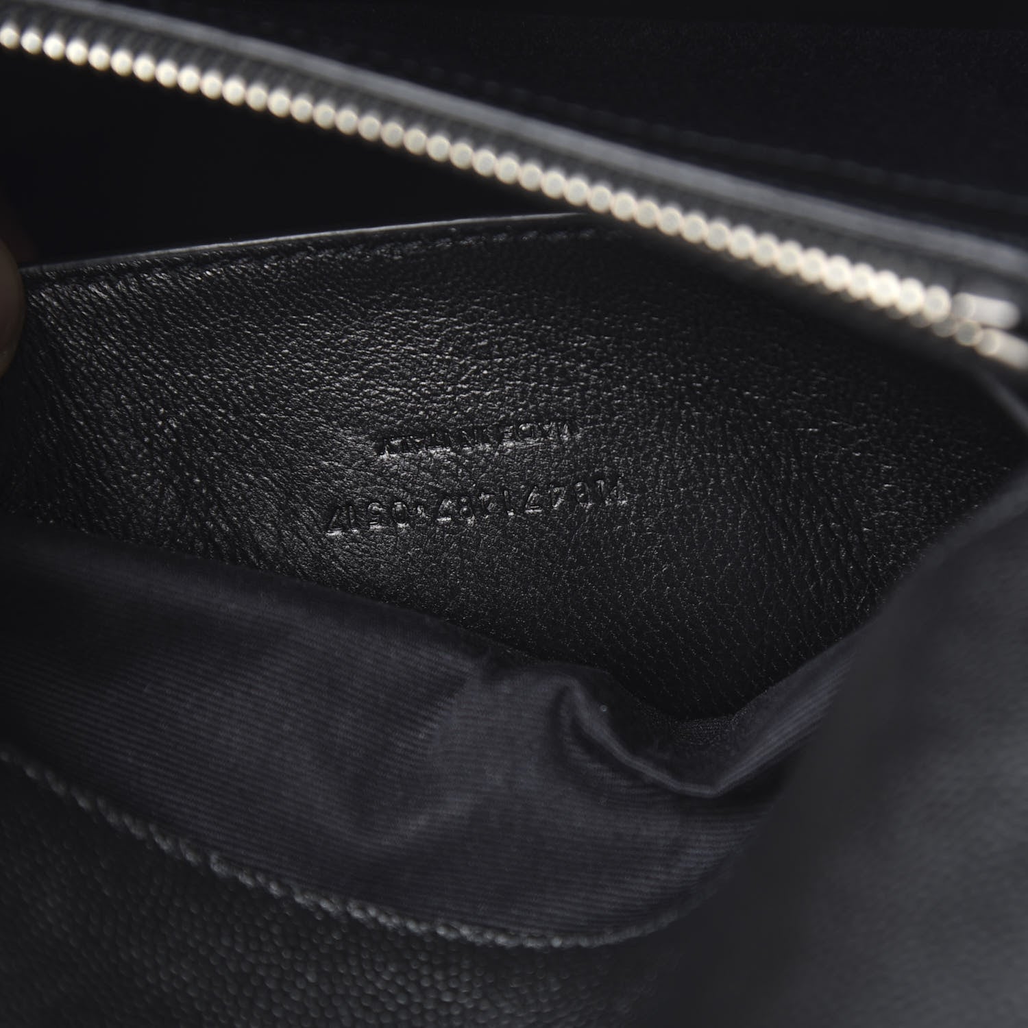 Saint Laurent Grain De Poudre Medium West Hollywood Monogram Fold-Over Black 8 of 13