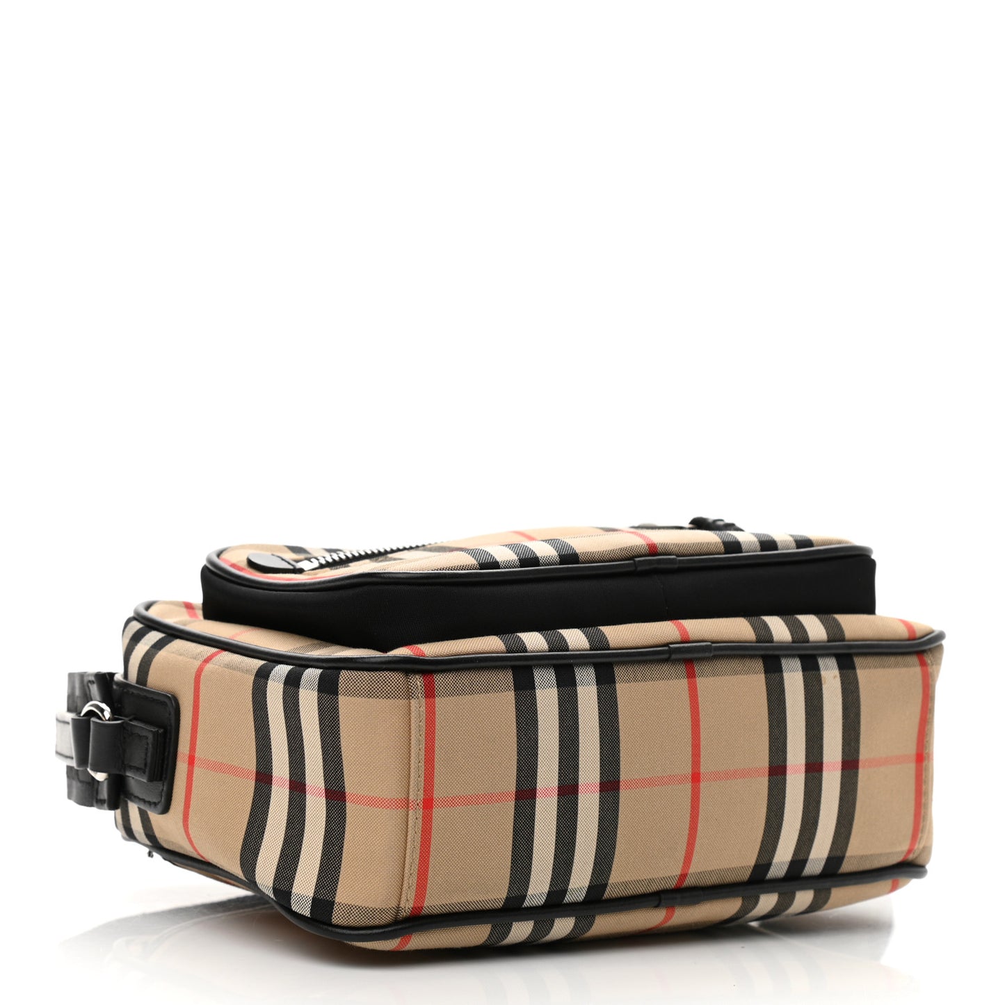 Vintage Check Calfskin Small Camera Bag Archive Beige