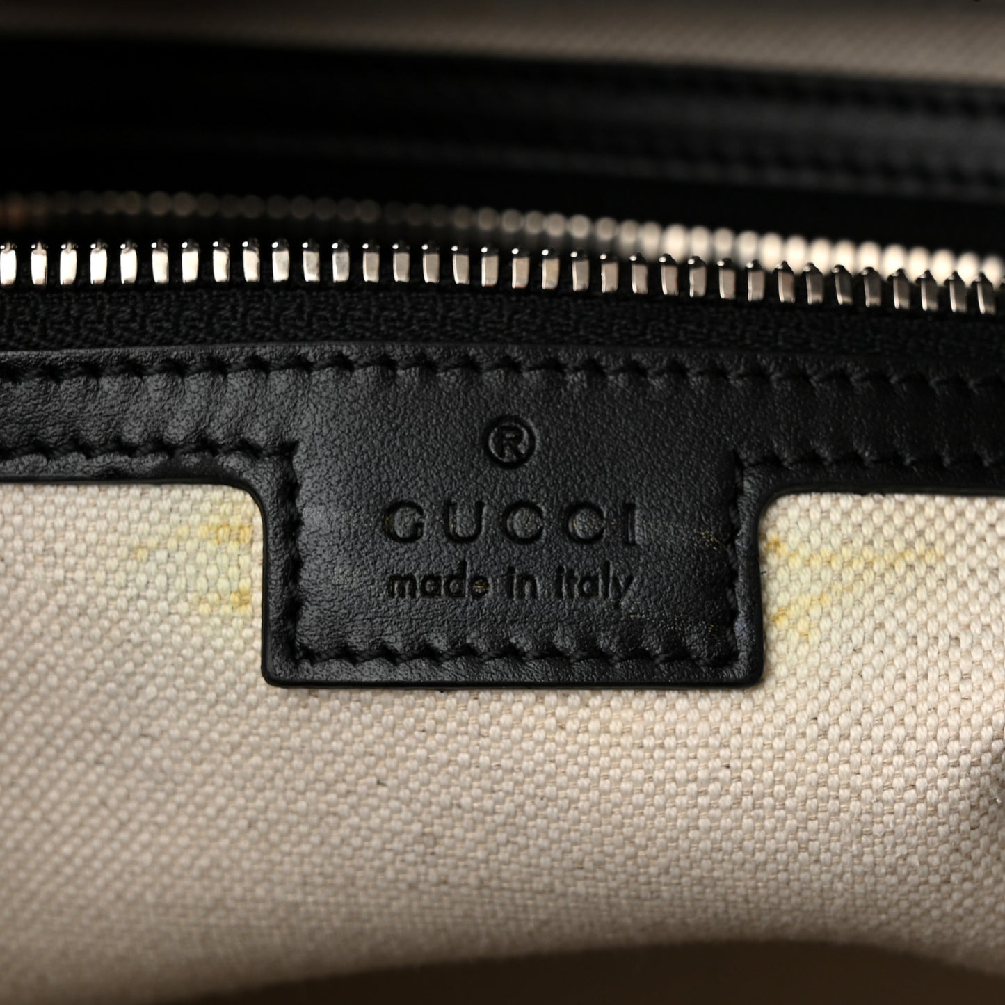Calfskin GG Tennis Embossed Tote Bag Black