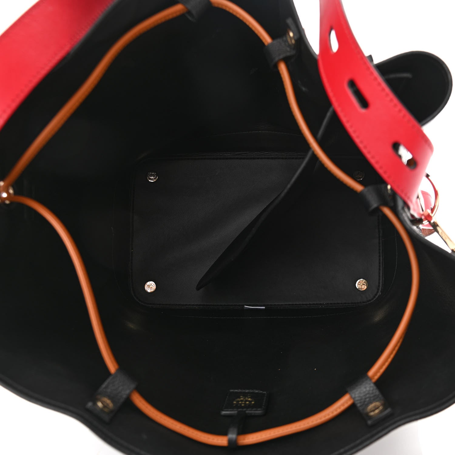 MCM Goatskin Medium Milano Drawstring Bag Black 5 of 9