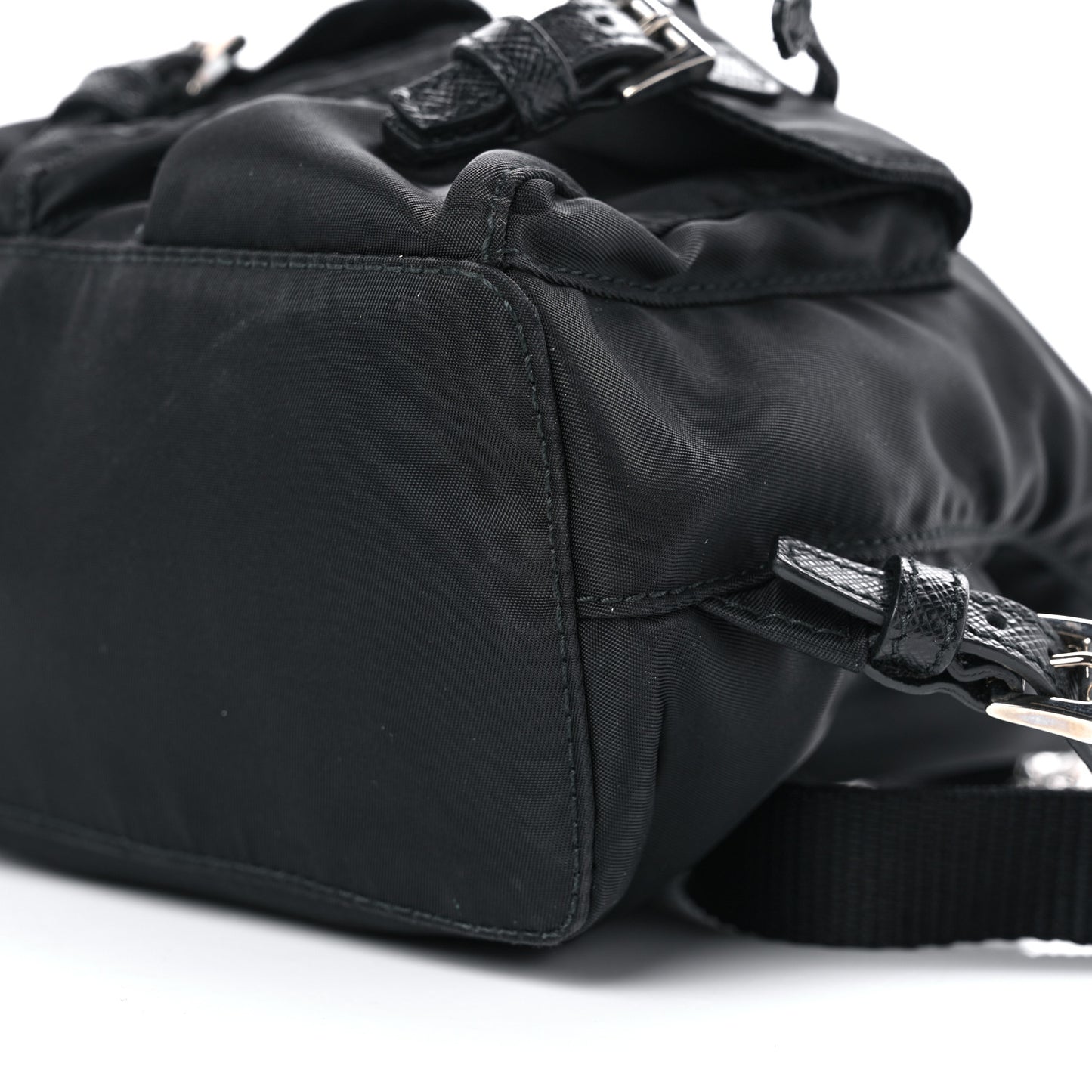 Nylon Vela Mini Crossbody Backpack Black