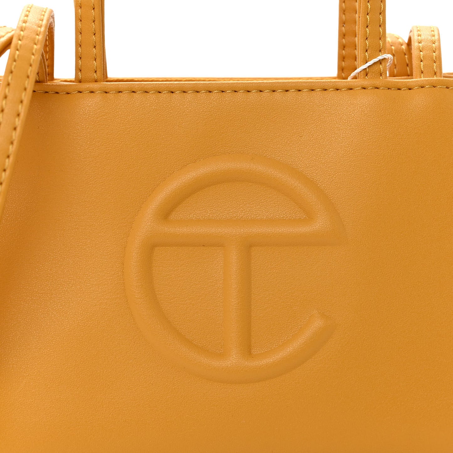 Vegan Leather Small Shopping Bag Mustard