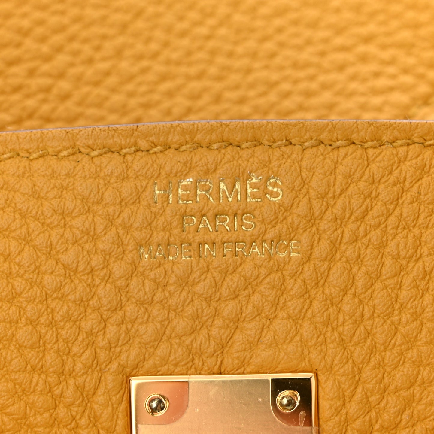 Togo Birkin 25 Jaune Ambre