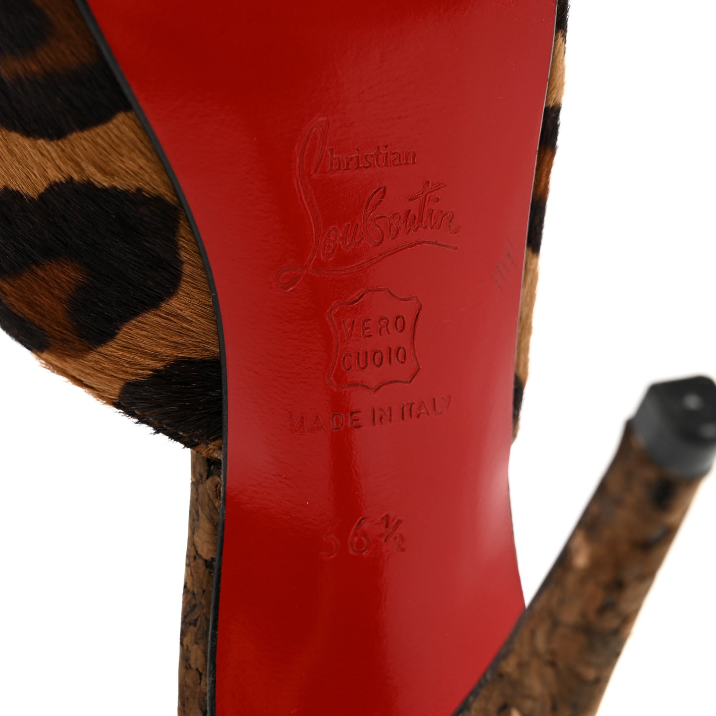 Pony Hair Mule 36.5 Leopard Black