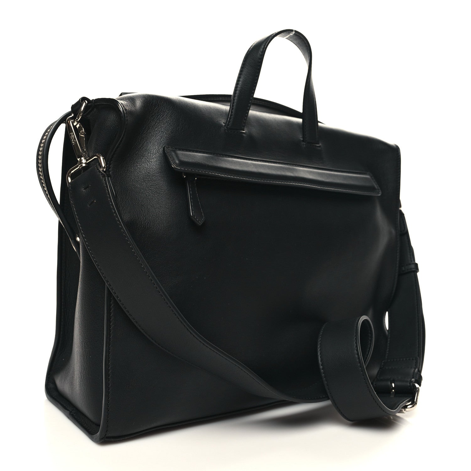 Fendi Vitello Grace Vocabulary Lui Urban Briefcase Black 3 of 11