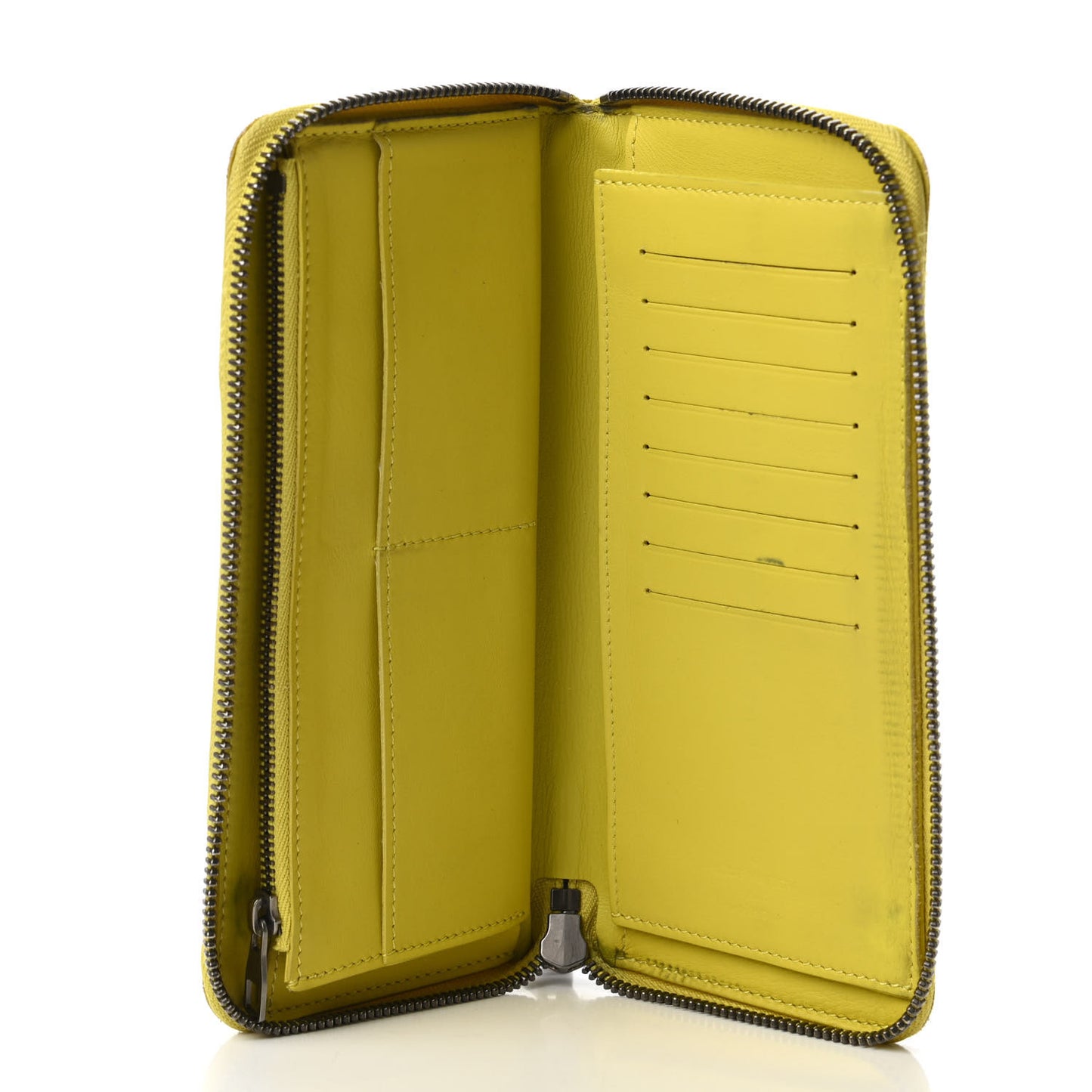 Damier Infini Zippy Vertical Wallet Vert Acide