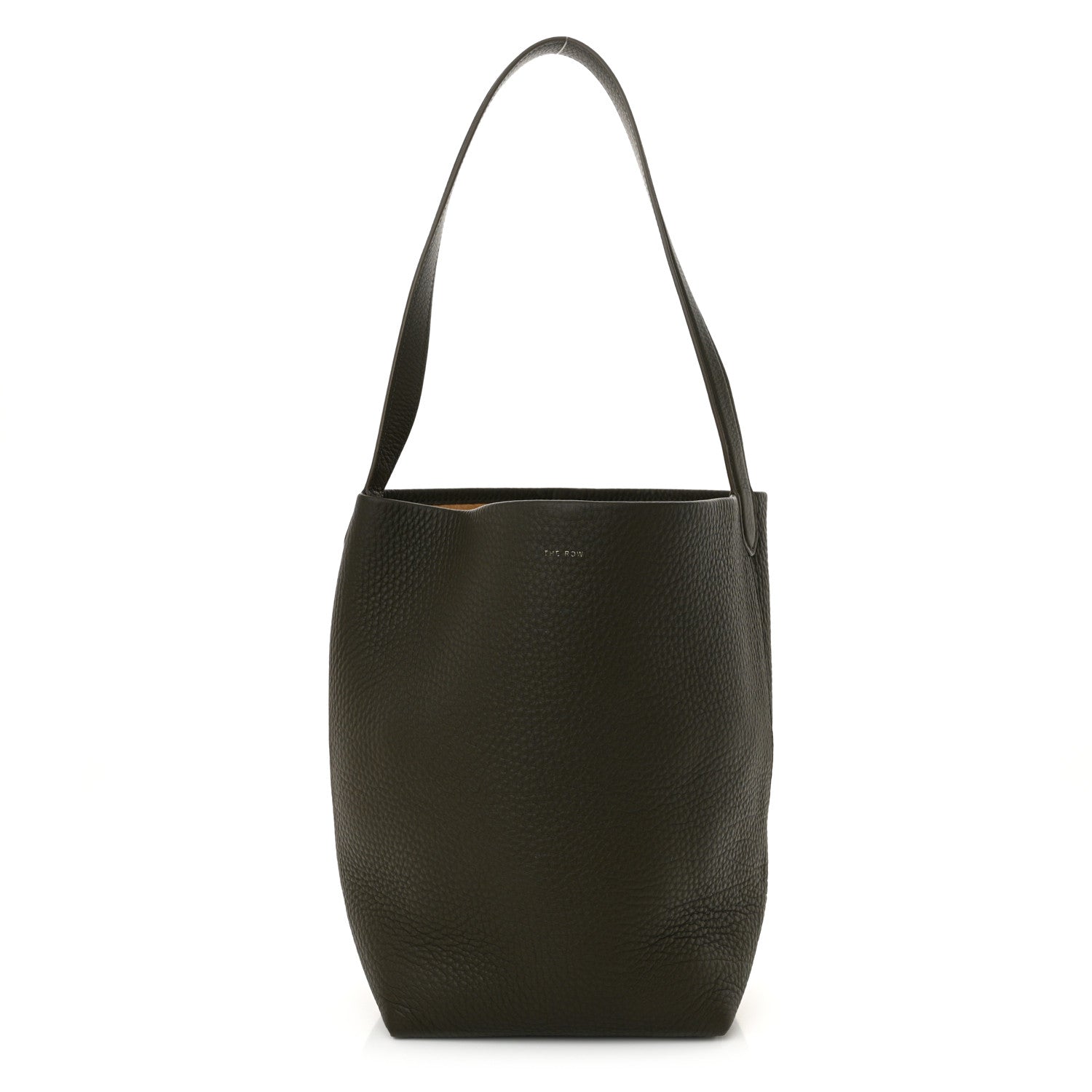 The Row Grained Calfskin Medium N/S Park Tote Olive 1 of 10