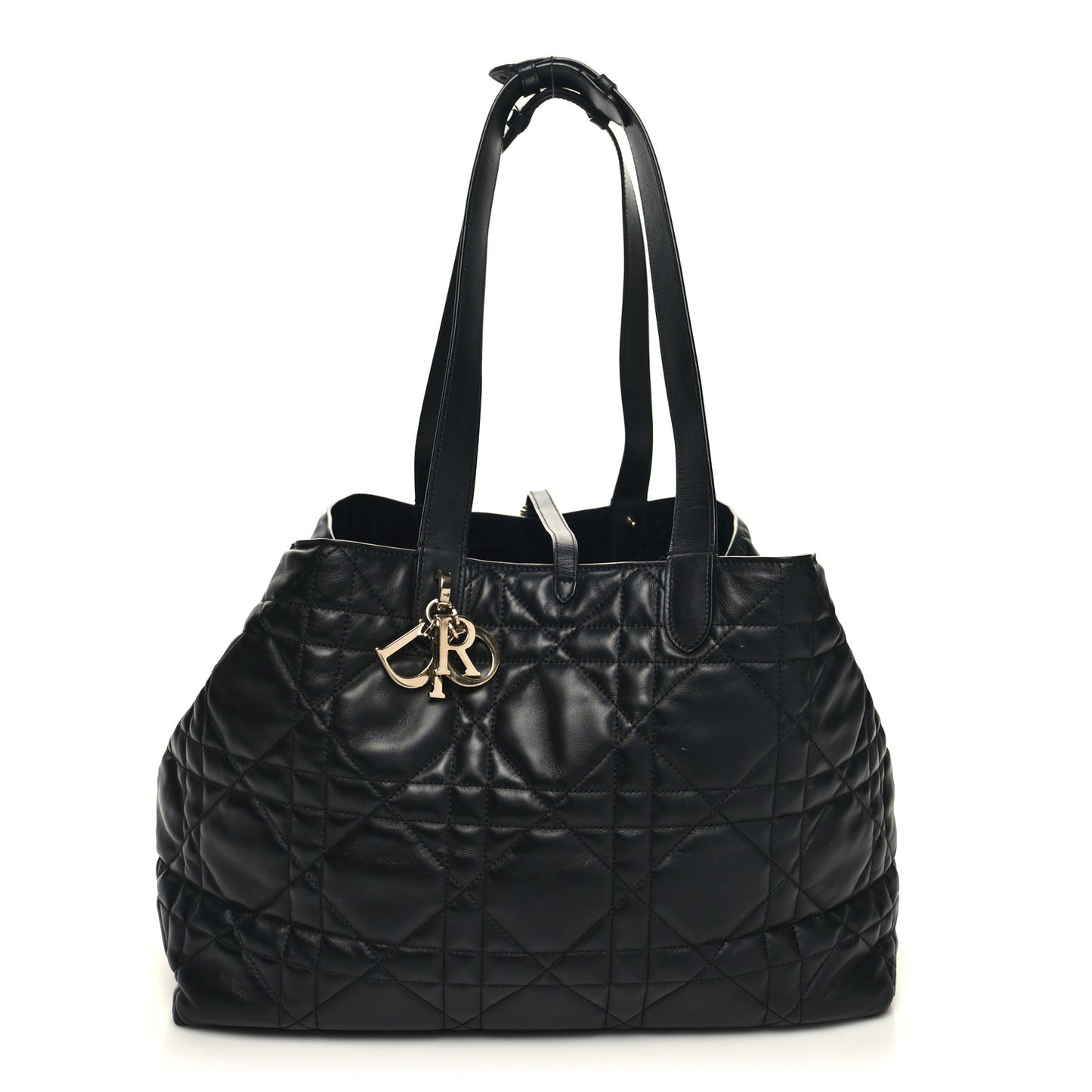 Calfskin Macrocannage Large Toujours Black