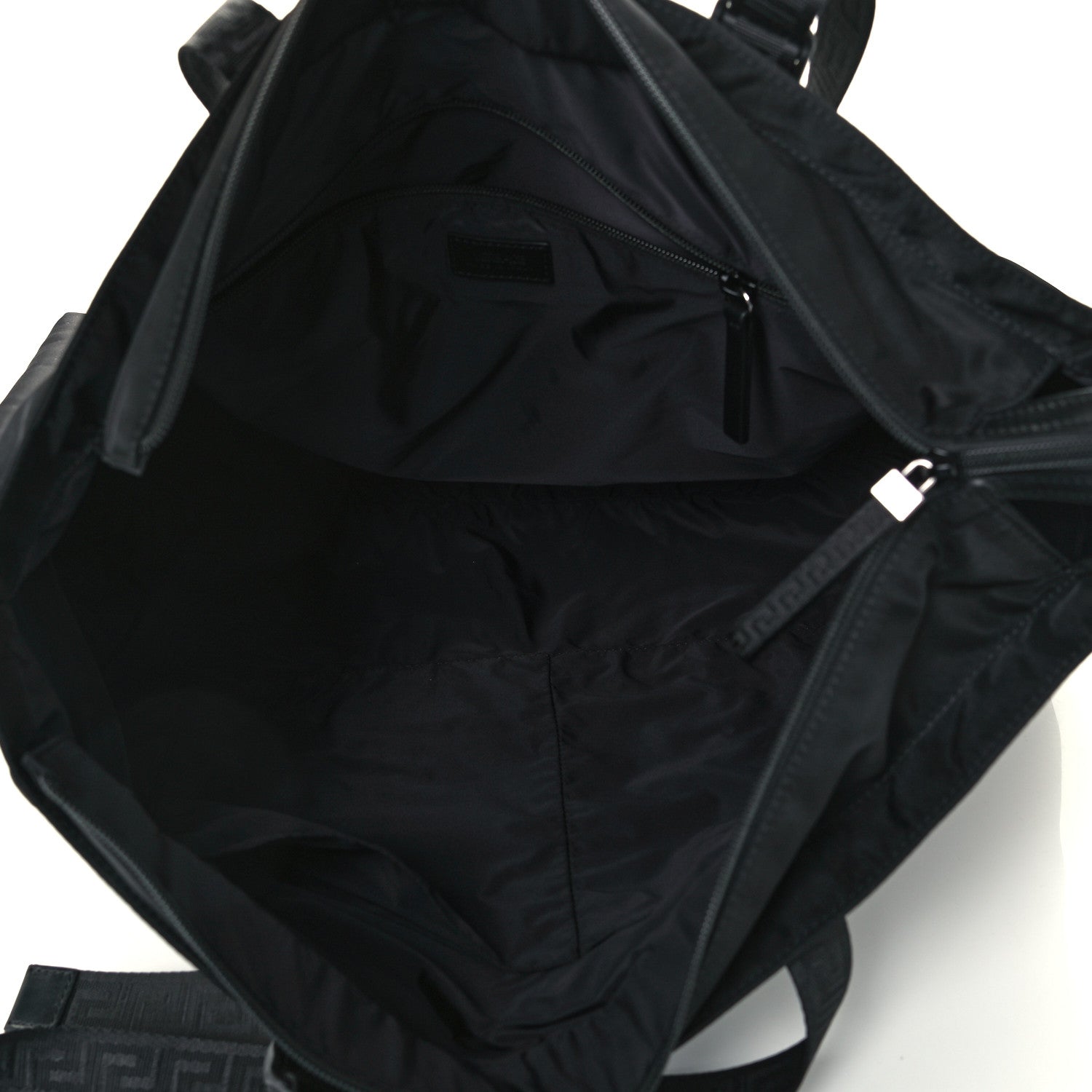 Versace Nylon La Greca Logo Tote Black 5 of 11