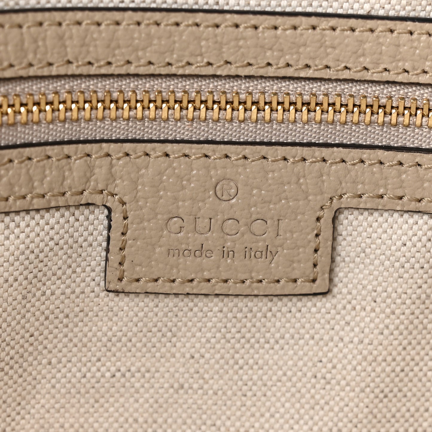 GG Supreme Monogram Textured Dollar Calfskin Web Medium Ophidia Shopping Tote Beige Mystic White Oatmeal