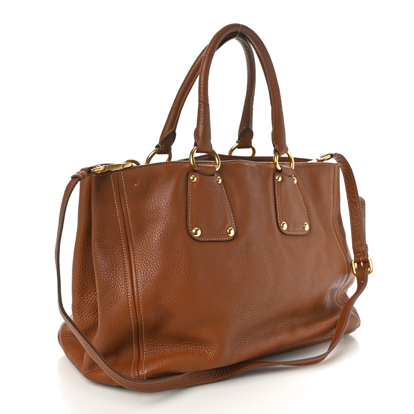 Vitello Daino Tote Cannella