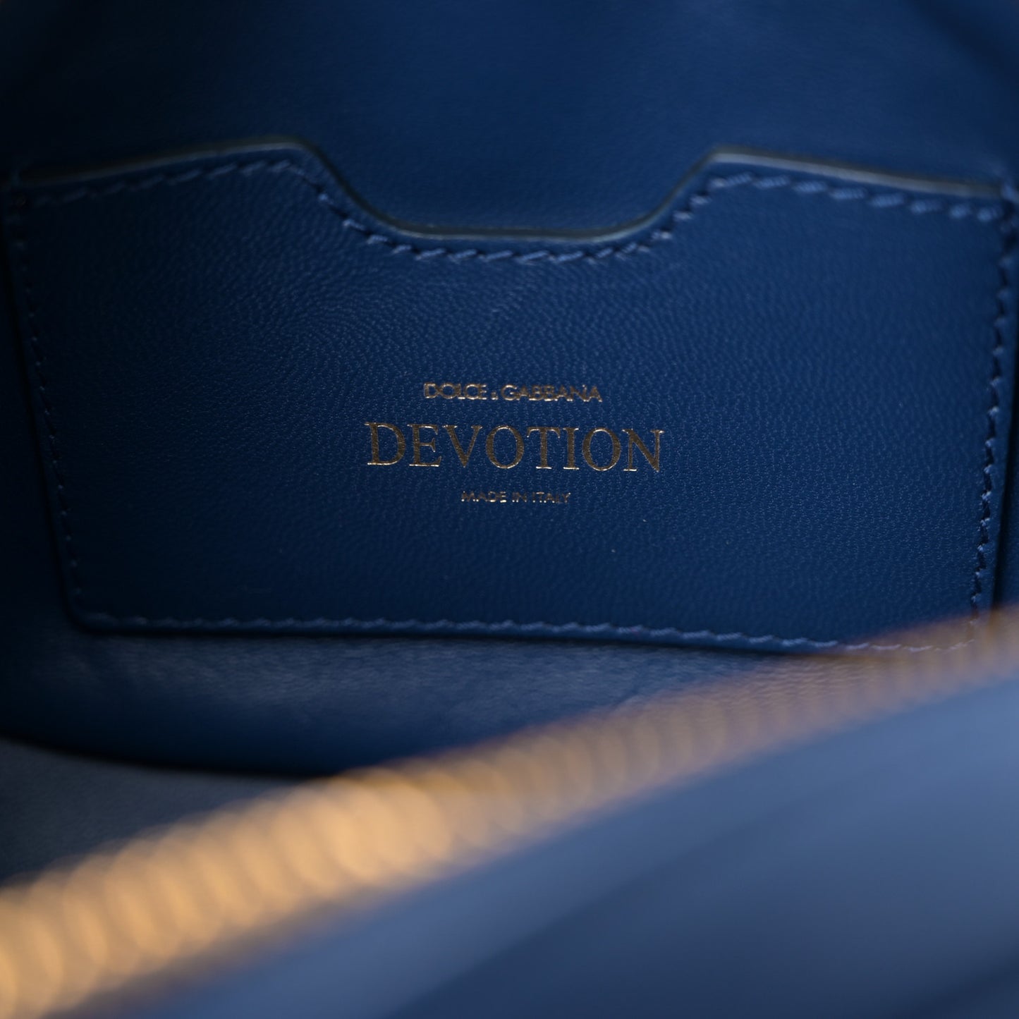 Calfskin Devotion Crossbody Bag Blue