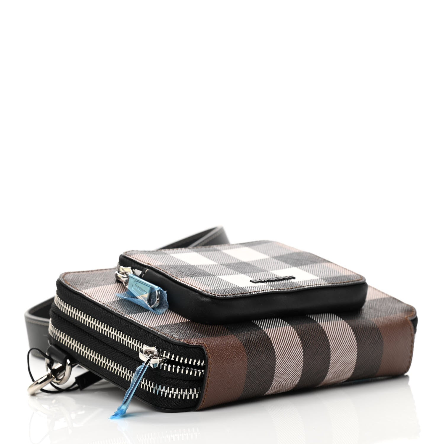 Burberry E-Canvas Jake Giant Check Messenger Dark Birch 4 of 12