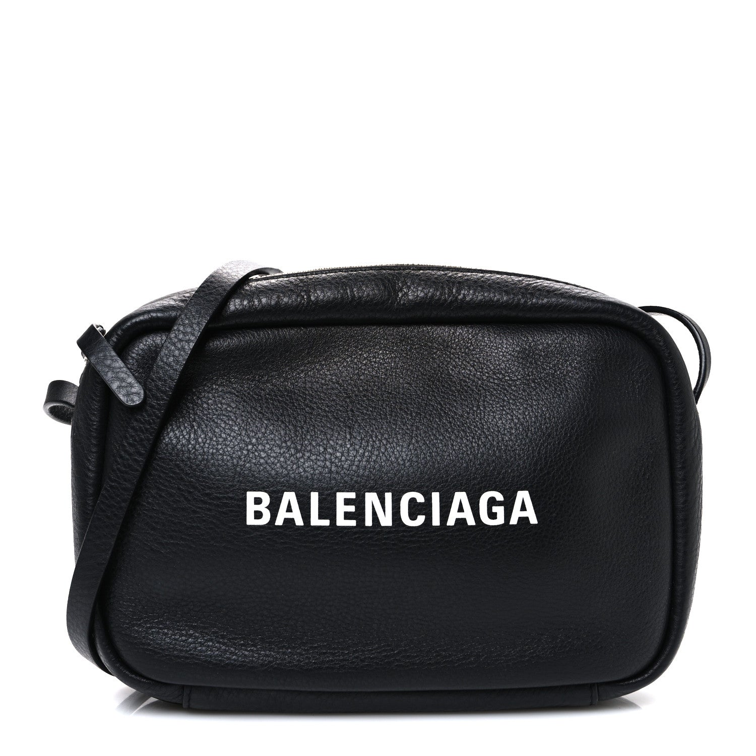 Balenciaga Calfskin Logo XS Everyday Camera Bag Black 1781343