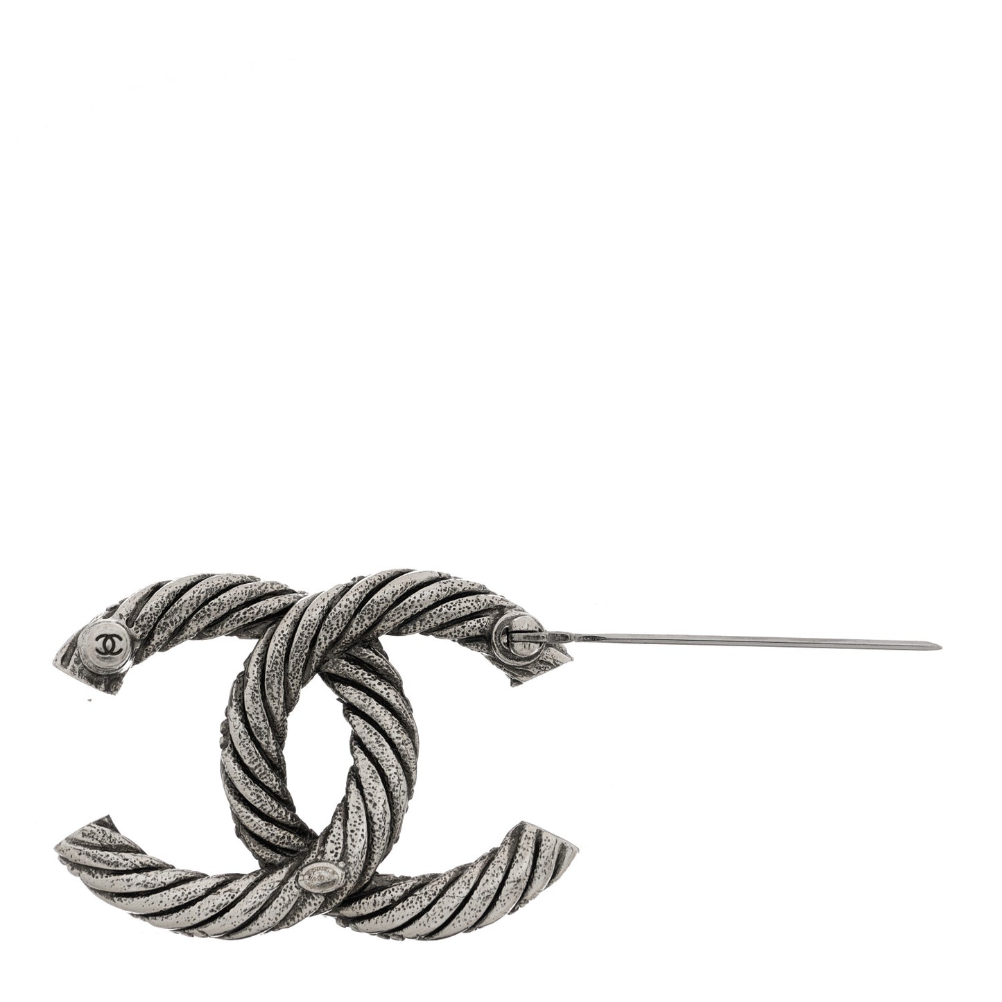 Ruthenium Twisted CC Brooch