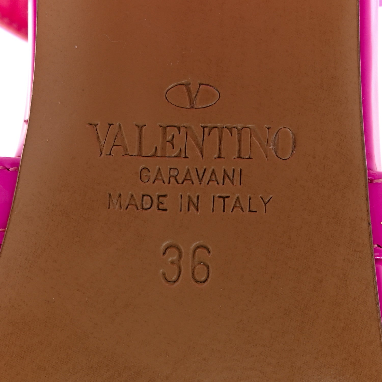 Valentino Garavani Patent Rockstud 60mm Caged Slide Sandals 36 Pink PP 6 of 11