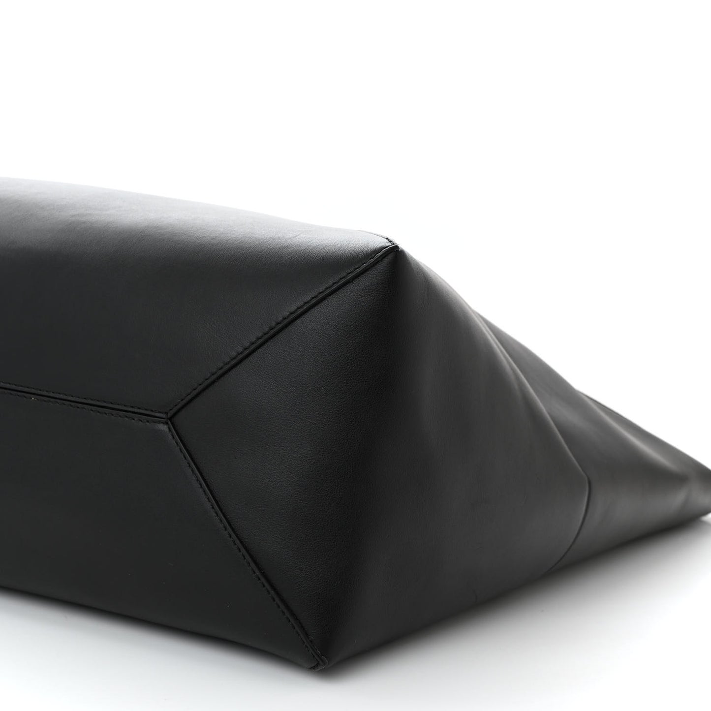 Shiny Calfskin Large Puzzle Fold Black