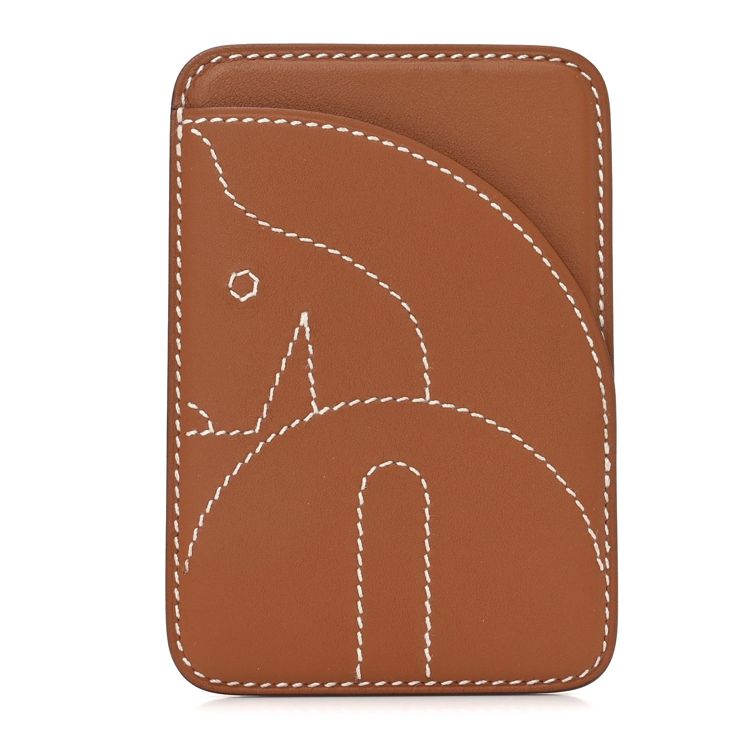 Hermes Swift Stitched Cheval MagSafe Card Holder Gold 1781130