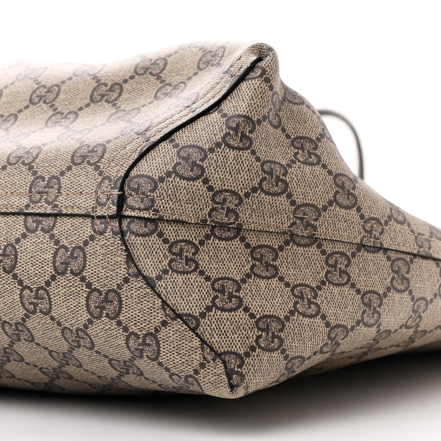 GG Supreme Monogram Large Reversible Tote Beige Black